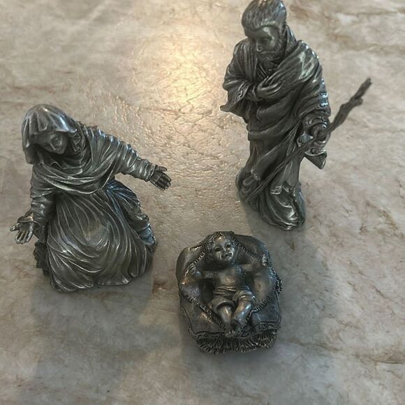 Vintage Steiff Pewter Nativity Set - Picture 1 of 5